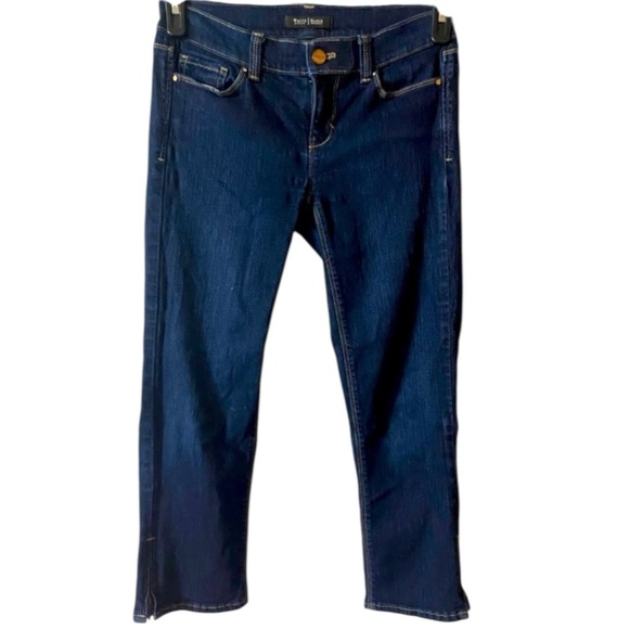 White House Black Market Denim - White House Black Market Jeans, Crop, Zipper Leg, Stretch, Cotton, Noir, Sz 0